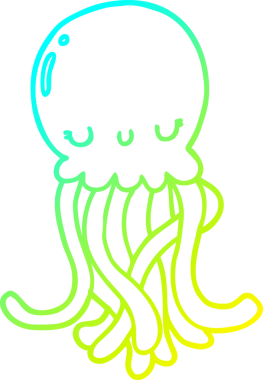 Bir insan tarafından çizilmiş bir denizanasının soğuk gradyan çizimi.