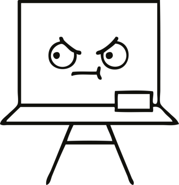 Bir insan tarafından çizilmiş beyaz bir karikatür.