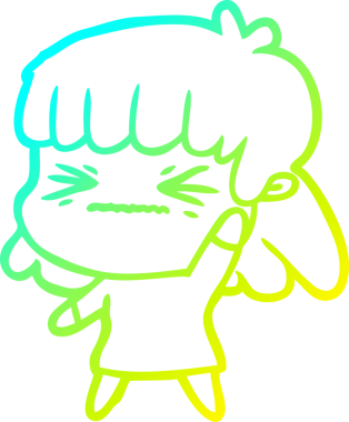 Bir insan tarafından çizilmiş bir karikatür kadın çizimi.