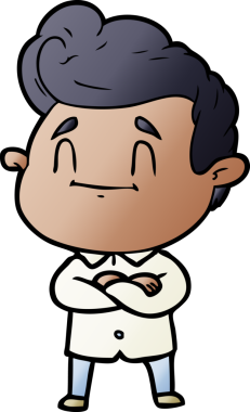 Bir insan tarafından çizilmiş mutlu çizgi film adamı.