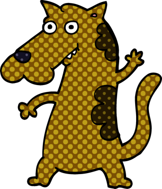 Bir insan tarafından çizilmiş karalama köpeği.