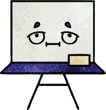 Bir insan tarafından çizilmiş beyaz bir panonun retro grunge desen karikatürü