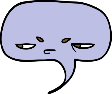 Bir insan tarafından çizilmiş karalama konuşma balonu.