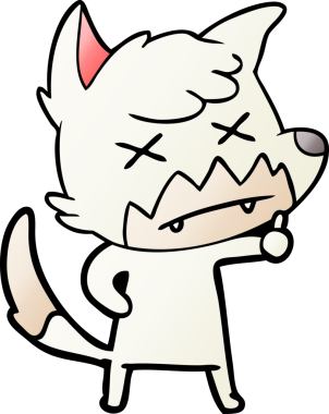 Bir insan tarafından çizilmiş ölü tilki çizgi filmi