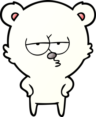 Bir insan tarafından çizilmiş kutup ayısı karikatürü