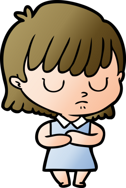 Bir insan tarafından çizilmiş karikatür kadın.