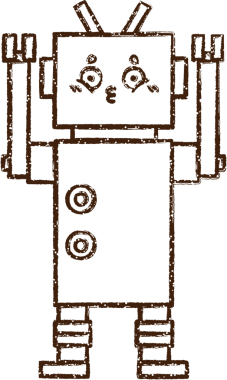 Bir insan tarafından çizilen Çılgın Robot Kömürü