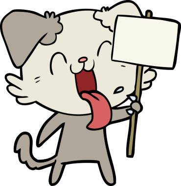 Bir insan tarafından çizilmiş nefes nefese bir köpek.