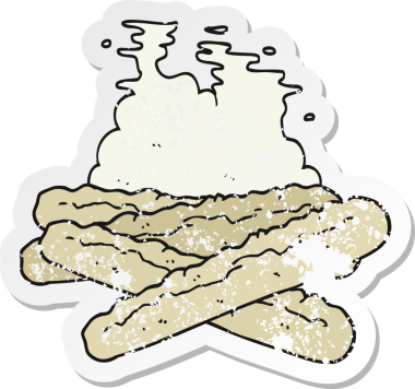 Bir insan tarafından çizilmiş bir karikatürün gerilimli yapıştırması.