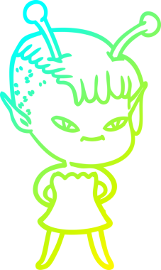 Bir insan tarafından çizilmiş, soğuk bir çizgi roman çizimi.