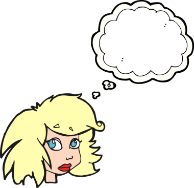 Bir insan tarafından çizilmiş serbest çizim baloncuk kadın yüzü.