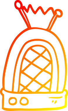 Bir insan tarafından çizilmiş bir çizgi filmin sıcak gradyan çizimi