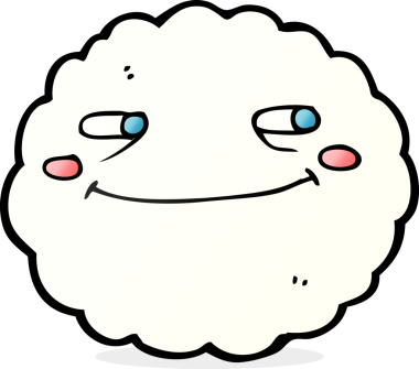 bir insan tarafından çizilmiş mutlu bir bulut