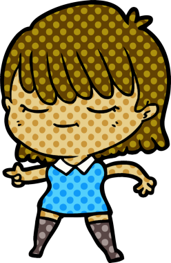 Bir insan tarafından çizilmiş karikatür kadın.