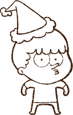 Bir insan tarafından çizilmiş Noel Adamı Kömürü