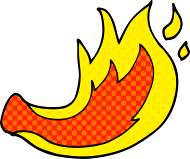 bir insan tarafından çizilmiş karalama alevi