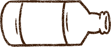 Bir insan tarafından çizilmiş bira şişesi kömürü.