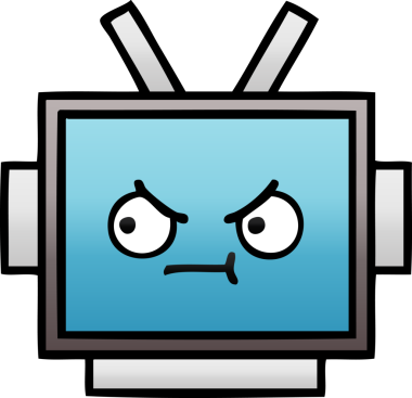 Bir insan tarafından çizilmiş robot kafasının gölgeli çizimi