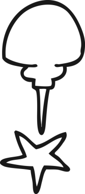 Bir insan tarafından çizilen el yazması siyah beyaz ofis tacı