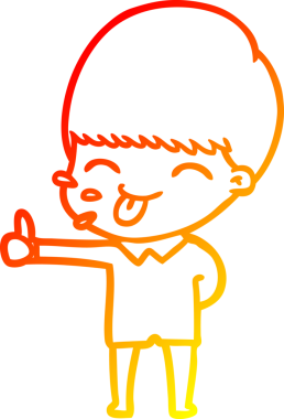 Bir insan tarafından çizilmiş mutlu çizgi film çocuğu çizimi.