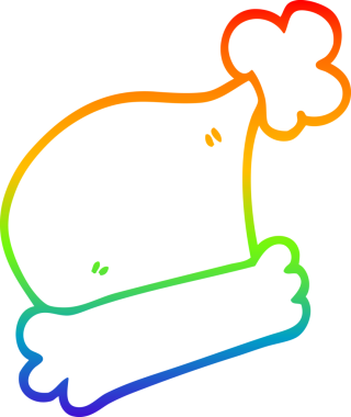 gökkuşağı gradyanı çizimi bir insan tarafından çizilmiş bir çizgi noel şapkası