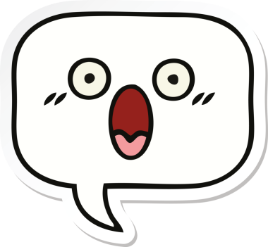 Bir insan tarafından çizilmiş şirin bir karikatür konuşma balonunun etiketi.