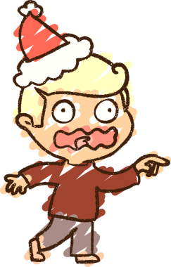 Bir insan tarafından çizilen Noel Adam Tebeşiri