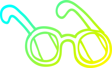 Bir insan tarafından çizilmiş güneş gözlüğü çizimi.