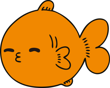 Bir insan tarafından çizilmiş garip bir karikatür balığı.