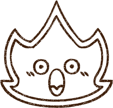 Bir insan tarafından çizilmiş Ateş Sembolü Kömür Çizimi