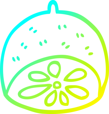 Bir insan tarafından çizilmiş limon meyvesinin soğuk çizgi çizimi