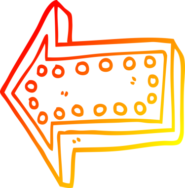 Bir insan tarafından çizilen çizgi film okunun sıcak gradyan çizimi