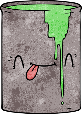 bir insan tarafından çizilmiş zehirli karikatür.