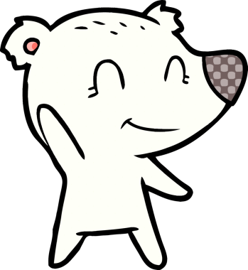 Bir insan tarafından çizilmiş kutup ayısı karikatürü