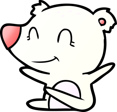 Bir insan tarafından çizilmiş kutup ayısı karikatürü