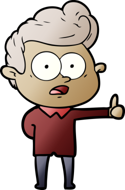 Bir insan tarafından çizilmiş çizgi film bakışlı adam.