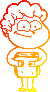 Bir insan tarafından çizilmiş mutlu bir adamın çizgi çizimi.