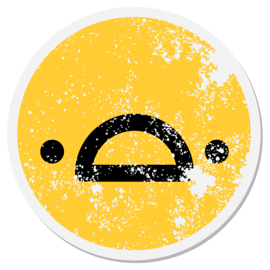 Bir insan tarafından çizilmiş basit mutsuz yüz çemberi.