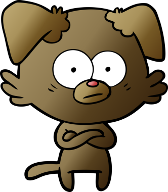 Bir insan tarafından çizilmiş sinirli köpek çizgi filmi.