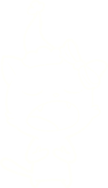 Bir insan tarafından çizilen Noel Kedisi Tebeşiri