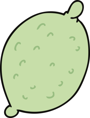 Bir insan tarafından çizilmiş garip bir çizgi film kireci.