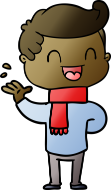 Bir insan tarafından çizilmiş mutlu bir adam.