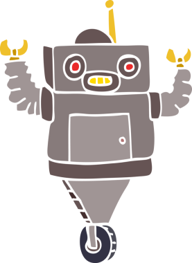 Bir insan tarafından çizilmiş karalama robotu.