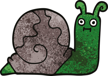 Bir insan tarafından çizilmiş karalama salyangozu.