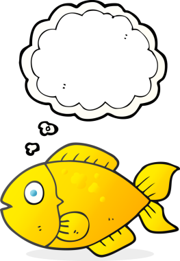 Bir insan tarafından çizilmiş serbest çizim balon balığı.