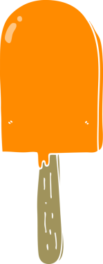 Bir insan tarafından çizilmiş düz renk çizgi film lolipopu