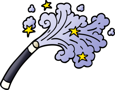 çizgi film karalama sihirbazları bir insan tarafından çizilmiş