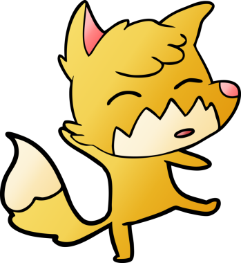 bir insan tarafından çizilmiş tilki çizgi filmi