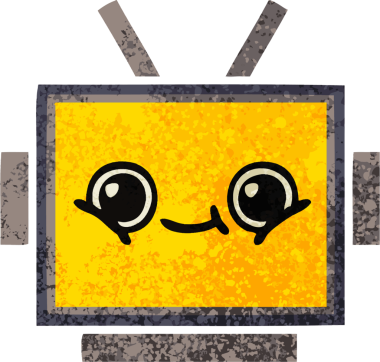 Bir insan tarafından çizilmiş robot kafasının retro çizim tarzı karikatürü