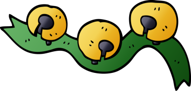 Bir insan tarafından çizilmiş karikatür çanları.